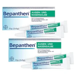 Hot Bepanthen Augen- und Nasensalbe zur Förderung der Wundheilung, 2x10 g