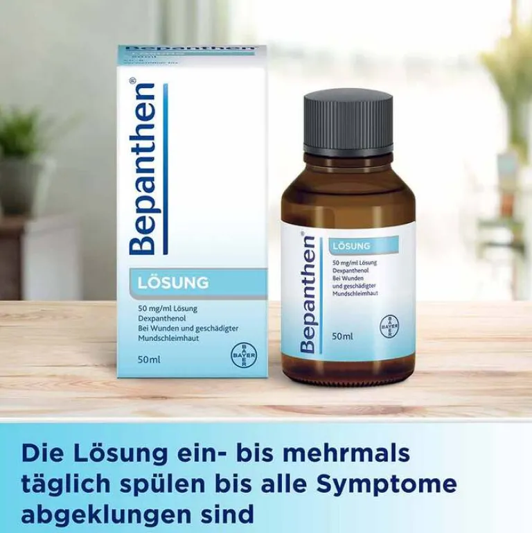 Bepanthen Lösung bei Schleimhautverletzungen im Mundraum, 50 ml