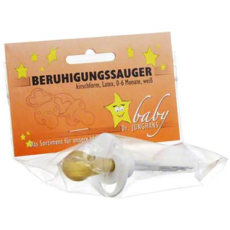 New Beruhigungssauger Kirschform Latex 0 - 6 M.weiß, 1 St Schnuller