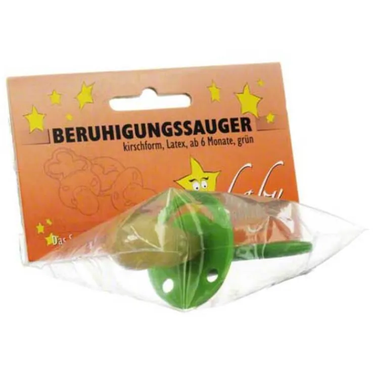 Beruhigungssauger Kirschform Latex ab 6 M.grün, 1 St