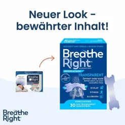 Clearance Breathe Right Nasenpflaster normal transparent , 30 St Nasenpflaster|Schnupfen & Nasennebenhöhlen