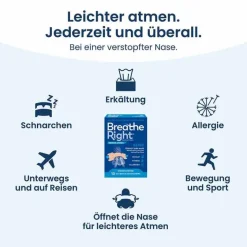 Clearance Breathe Right Nasenpflaster normal transparent , 30 St Nasenpflaster|Schnupfen & Nasennebenhöhlen