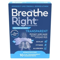 Outlet Breathe Right Nasenpflaster normal transparent , 10 St Schnupfen & Nasennebenhöhlen