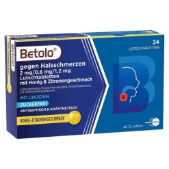 Betolo® gegen Halsschmerzen Lutschtabletten Honig & Zitronengeschmack, 24 St