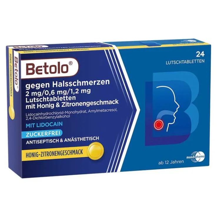 Betolo® gegen Halsschmerzen Lutschtabletten Honig & Zitronengeschmack, 24 St
