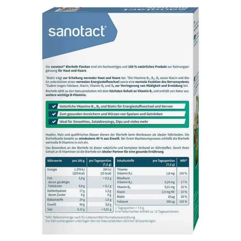 New Bierhefe Flocken sanotact, 100 g