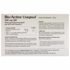 Online Bio Active Uniqinol 100 mg QH Kapseln, 30 St