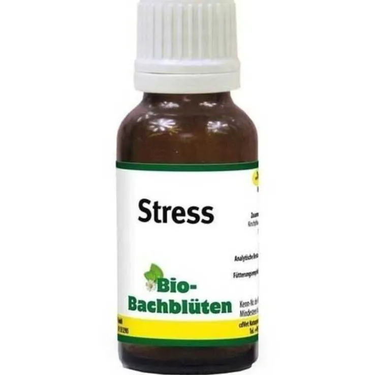 Bio Bachblüten Stress Tropfen für Hund / Katze / Pferd, 20 ml