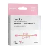 New Bio Kosmetikstäbchen Bambus Baumwolle pink Nordics, 100 St