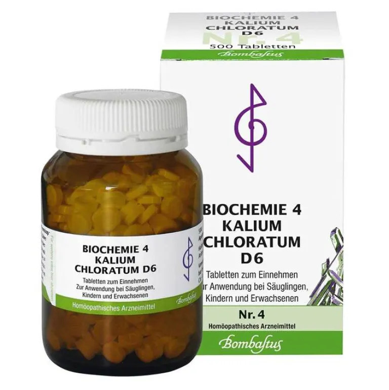 New Bombastus Biochemie 4 Kalium chloratum D 6 Tabletten, 500 St