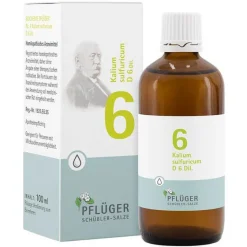 Clearance Pflüger Biochemie 6 Kalium sulfuricum D 6 Tropfen, 100 ml