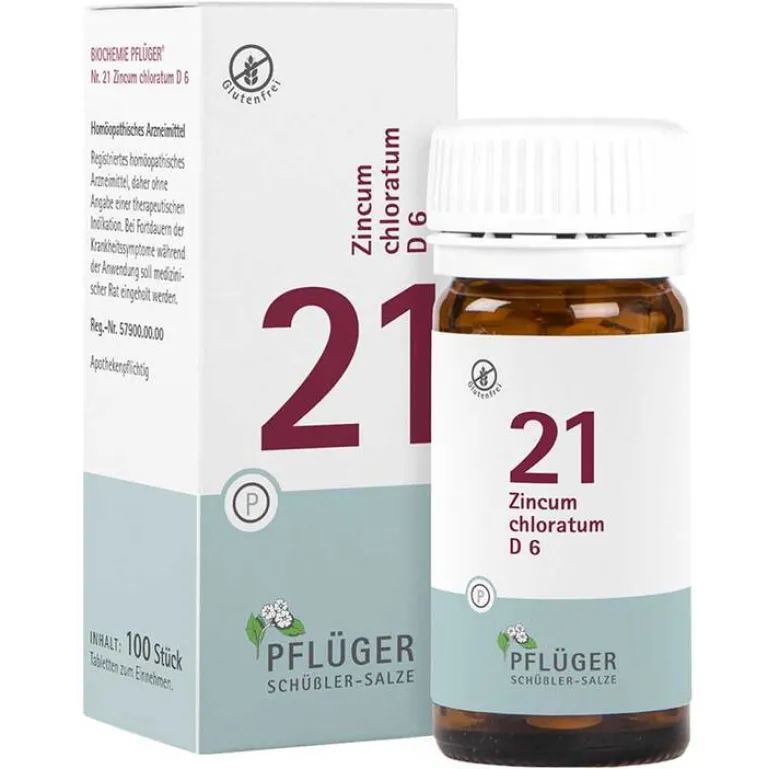 Sale Pflüger Biochemie 21 Zincum chloratum D 6 Tabletten, 100 St