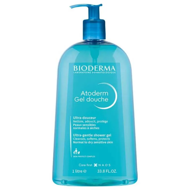 Bioderma Atoderm Gel Douche für trockene, empfindliche Haut, 1 l