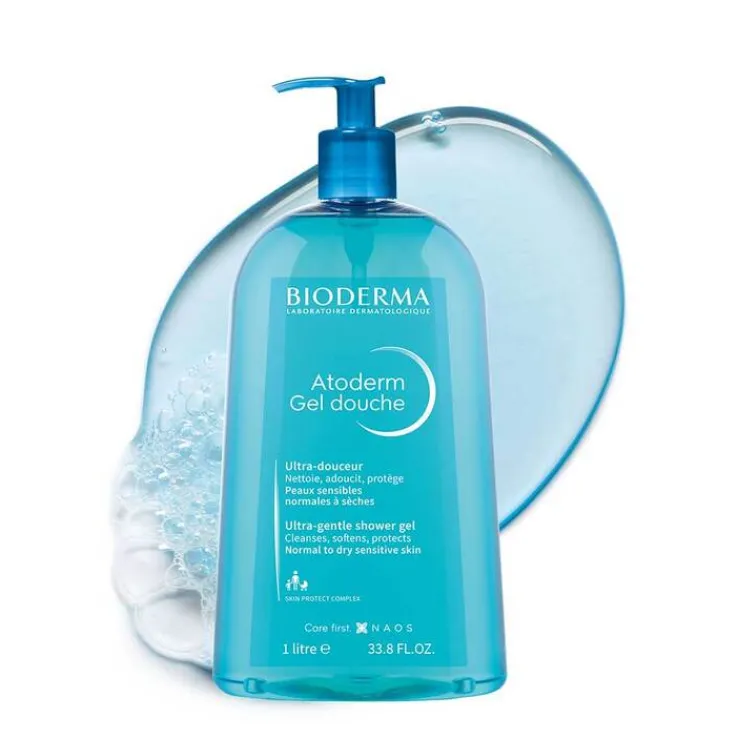 Bioderma Atoderm Gel Douche für trockene, empfindliche Haut, 1 l