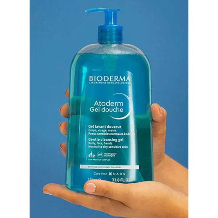 Bioderma Atoderm Gel Douche für trockene, empfindliche Haut, 1 l