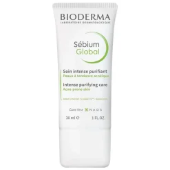 Bioderma Sebium Global Creme für unreine Mischhaut bis zu leichter Akne neigende Haut, 30 ml