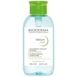 Clearance Bioderma Sebium H2O Reinigungslösung für fettige, unreine Haut, 500 ml