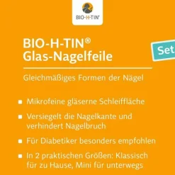 Bio-H-Tin Glas Nagelfeile, 1 St