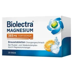 Online ® MAGNESIUM 365 mg fortissimum Brausetabletten Orangengeschmack, 20 St Magnesium