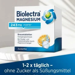 Discount Biolectra ® MAGNESIUM 243 mg forte Brausetabletten Orangengeschmack, 20 St