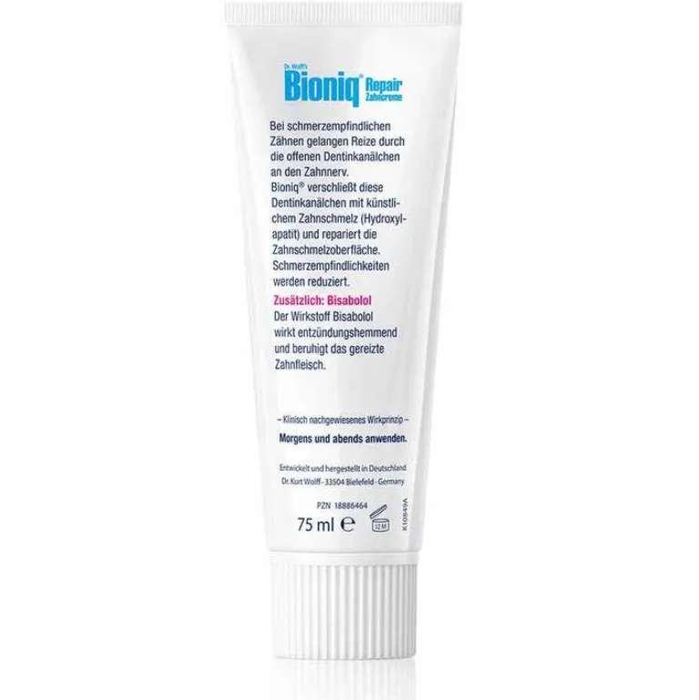 New Bioniq Repair-Zahncreme sensitiv akut, 75 ml