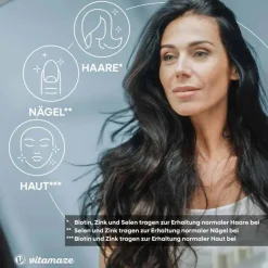 Best Biotin 10 mg hochdosiert + Zink + Selen Tabletten, 365 St Vitamin B7 (Biotin)