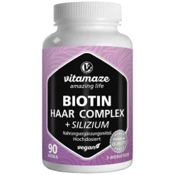 Best Biotin Haar Vitamine Komplex hochdos. + Silizium Kps, 90 St Vitamin B7 (Biotin)|Mikronährstoffe
