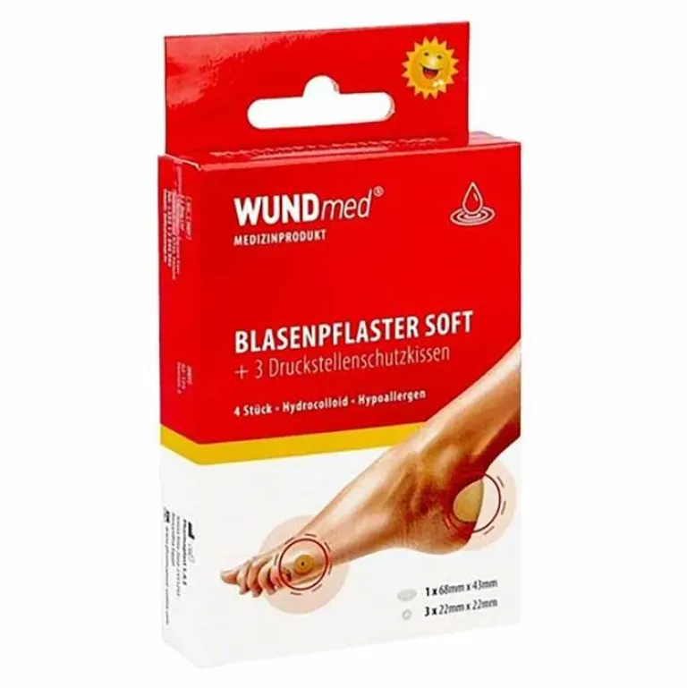 Hot Blasenpflaster mit 3 Druckstellenschutzkissen, 4 St Blasenpflaster