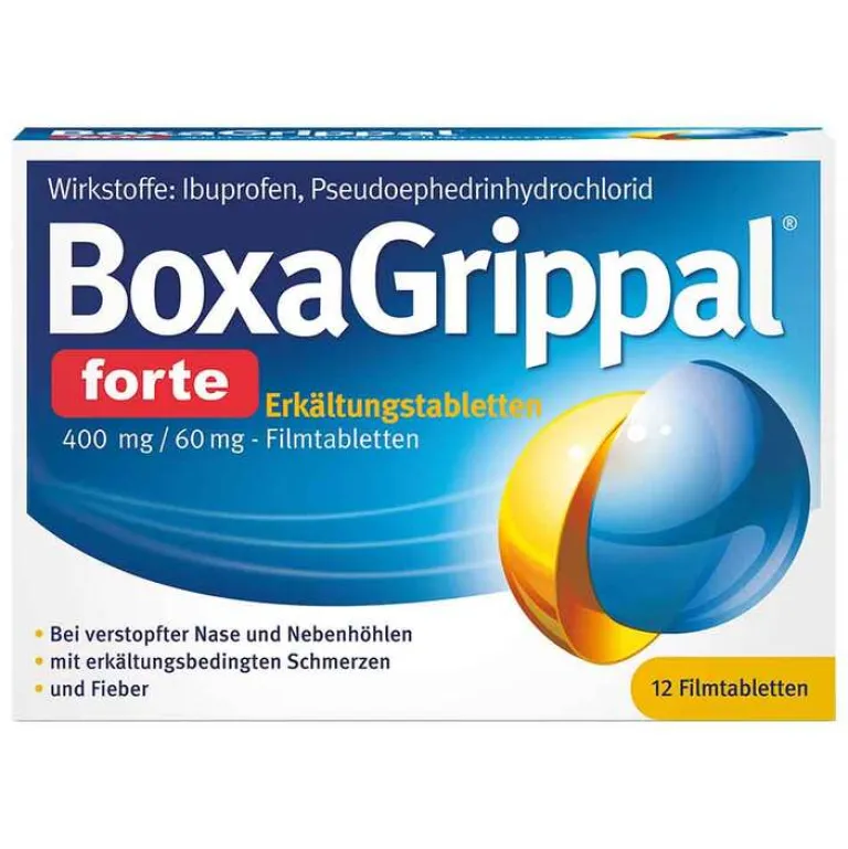 Sale BoxaGrippal forte Erkältungstabletten 400 mg/60 mg Filmtabletten, 12 St