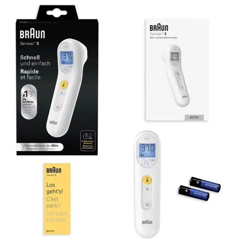 Clearance 3 kontaktloses Thermometer, 1 St Fieberthermometer