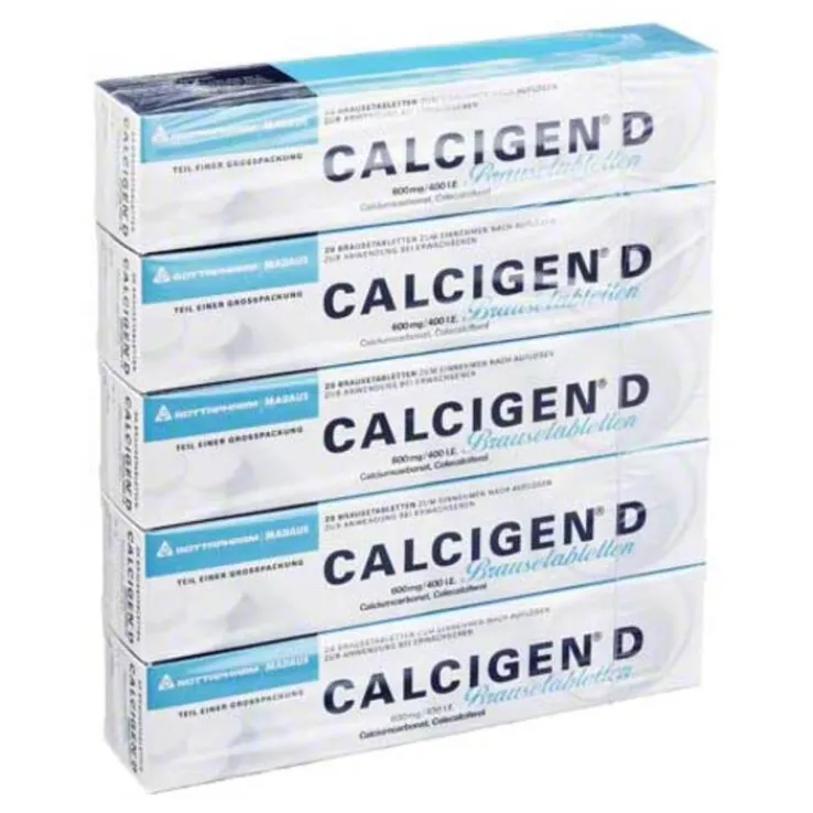 Calcigen D 600 mg / 400 I.E. Brausetabletten, 100 St