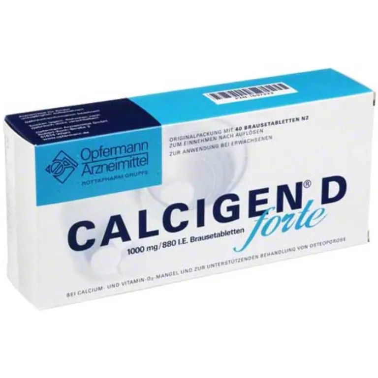 Outlet Calcigen D forte 1000 mg / 880 I.E. Brausetabletten, 40 St