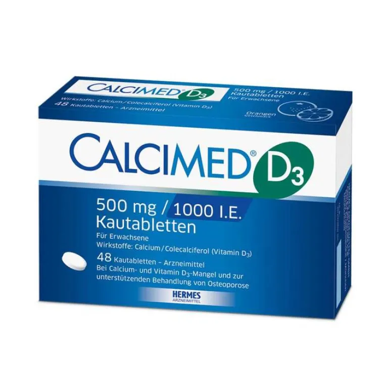 Sale Calcimed D3 500 mg / 1000 I.E. Kautabletten, 48 St