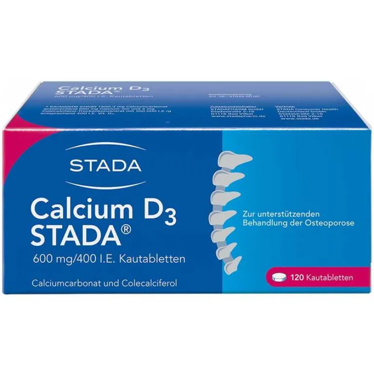 New Stada Calcium D3 ® 600 mg/400 I.E. Kautabletten, 120 St
