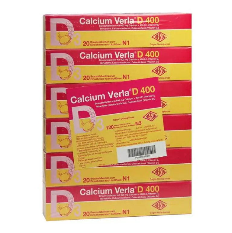 Online Verla Calcium D 400 Brausetabletten, 120 St