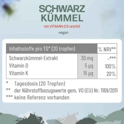 Outlet CannSol Schwarzkümmel mit Vit.D3 + K2 Tropfen zum Einnehmen , 30 ml