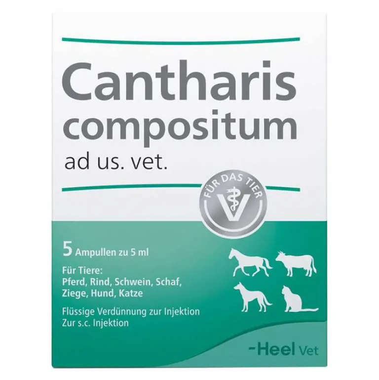 Clearance Cantharis Compositum Ampullen vet. (für Tiere), 5 St Biologische Heilmittel Heel Gmbh