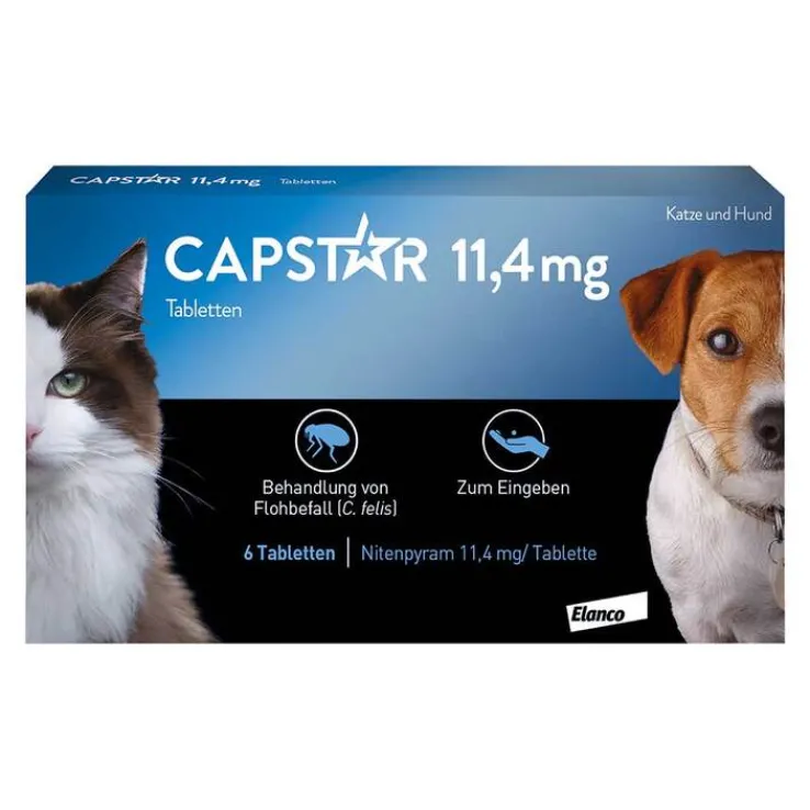 CAPSTAR™ 11,4 mg Tabletten für Katzen und kleine Hunde, 6 St
