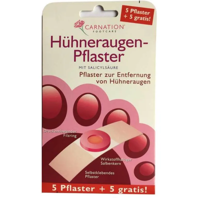 Hot Carnation Hühneraugen-Pflaster 5 + 5 gratis, 10 St