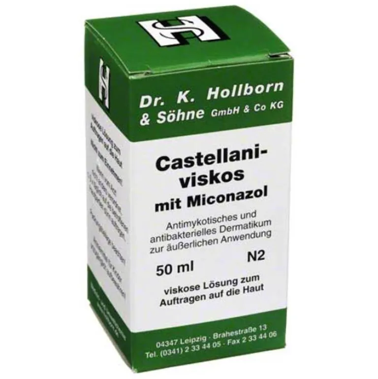 Outlet Castellani viskos mit Miconazol Lösung, 50 ml Fußpilz Creme