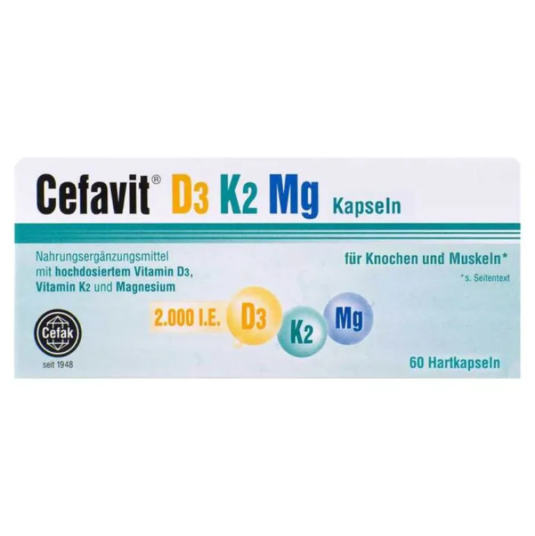 New D3 K2 Mg Hartkapseln, 60 St Muskulatur