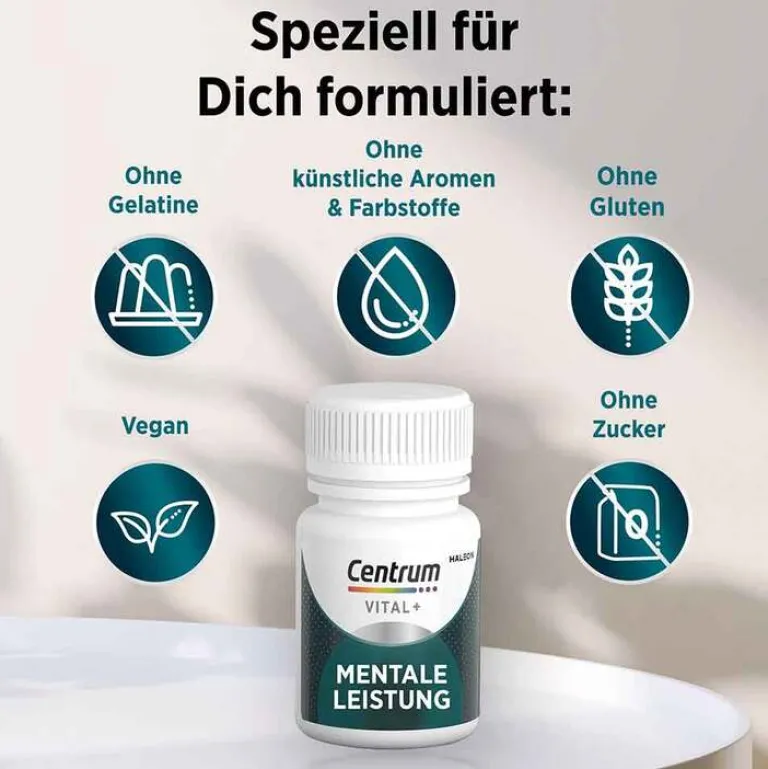 Outlet Centrum Vital + Mentale Leistung Kapseln, 30 St
