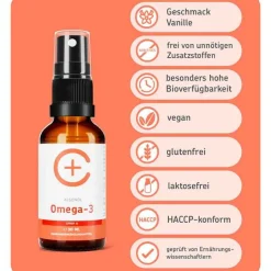 Outlet Omega-3 Algenöl DHA + EPA vegan Spray, 30 ml Algenöl