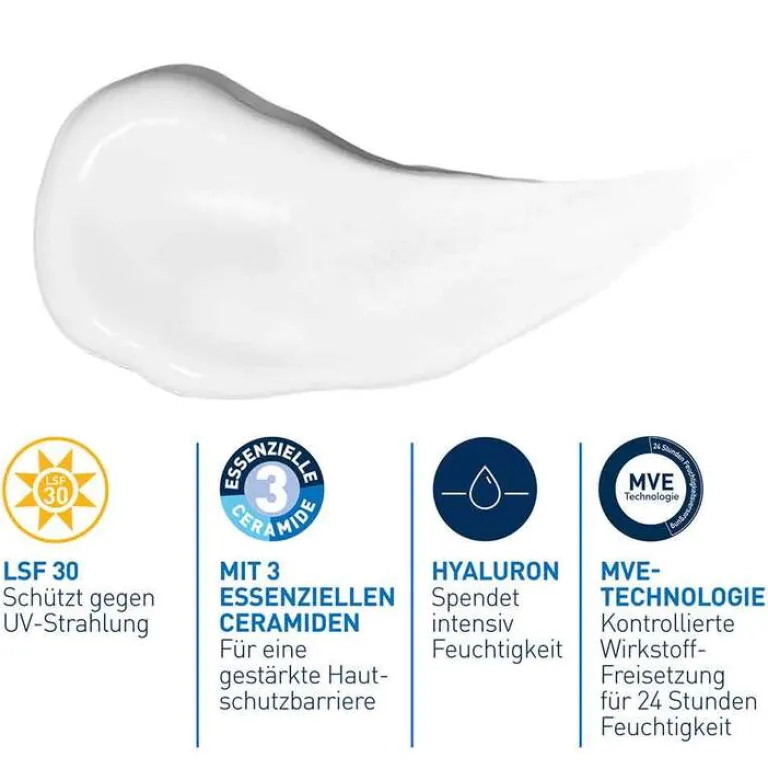 Clearance feuchtigkeitsspendende Gesichtscreme SPF 30, 52 ml Lsf 30|Trockene Haut