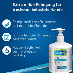 Hot Cetaphil Pro Itch Control Clean extra milde Handreinigung , 500 ml