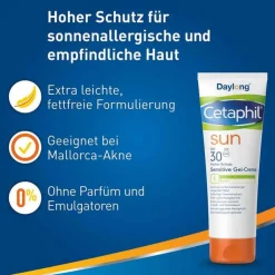 Cetaphil Sun sensitive Gel-Creme SPF 30 Sonnenschutz, 200 ml