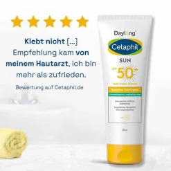 New Cetaphil Sun sensitive Gel-Creme SPF 50 + Sonnenschutz, 100 ml