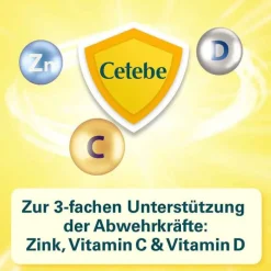 Cetebe Abwehr plus Vitamin C + Vitamin D3 + Zink Kapseln, 120 St