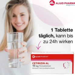 Hot Aliud Pharma CETIRIZIN AL 10 mg Filmtabletten, 50 St