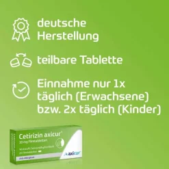 Cetirizin axicur® 10 mg Filmtabletten, 50 St